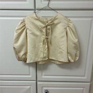 SHEIN Cream Puff Sleeve Blouse